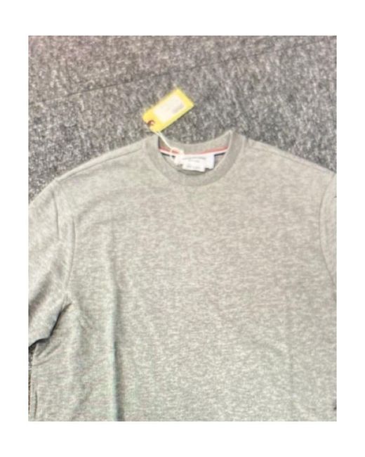 Thom Browne Gray Engineered 4-Bar Long Sleeve T-Shirt