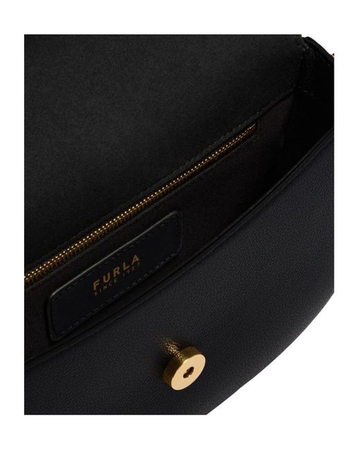 Furla Black Moonlight Small Shoulder Bag
