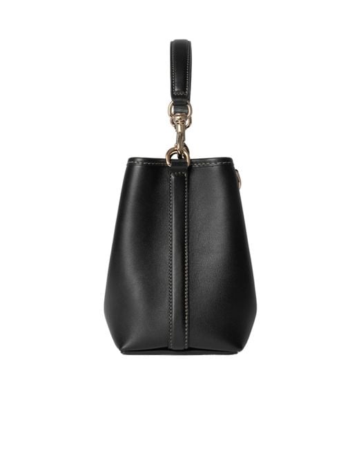 ショルダーバッグ・ポシェット GUCCI BLACK LEATHER GG EMBLEM BUCKET BAG GG Emblem small bucket bag in black leather | GUCCI® US