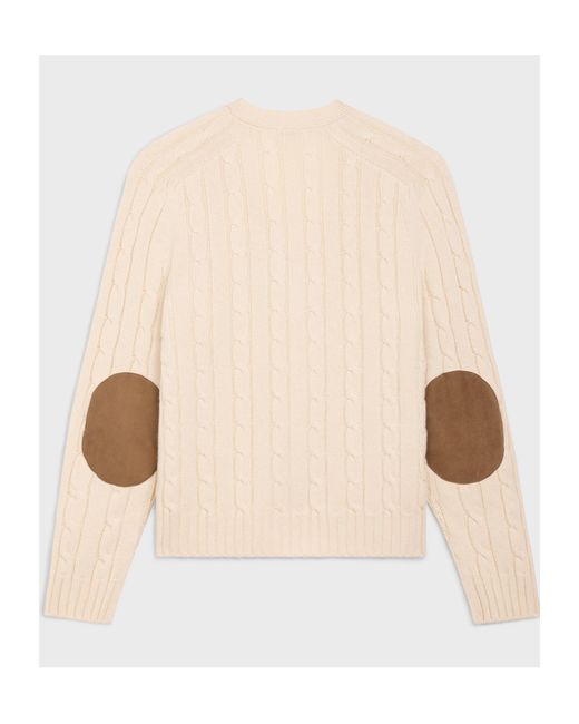 Céline Natural Cable-Knit Triomphe Cardigan for men
