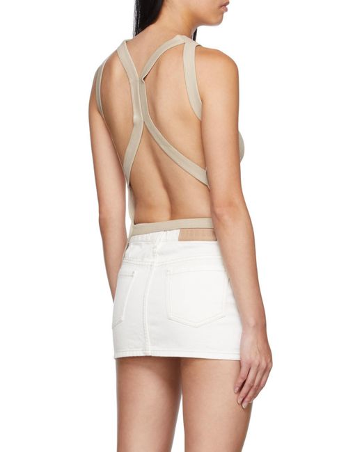 Dion Lee White Rib Cotton Vest
