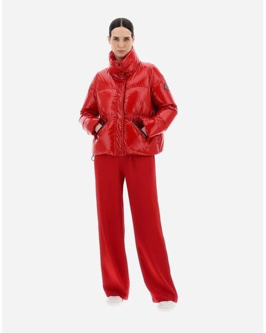 Herno Red High-Neck Down Jacket