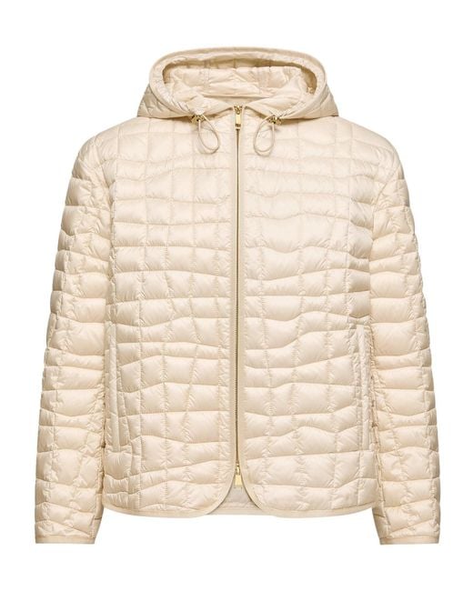 Moncler Natural Zip-Up Quilted Jacket