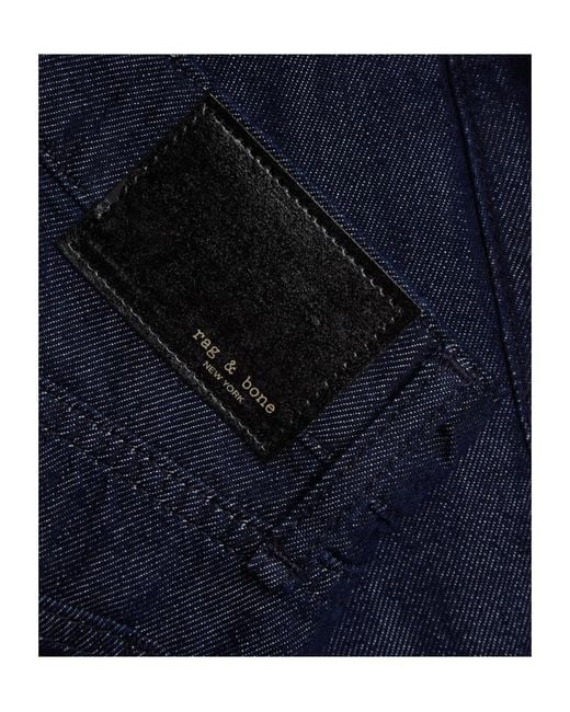 Rag & Bone Blue Wide-Leg Jeans