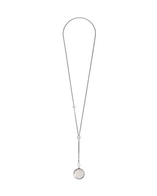 Ann Demeulemeester White Elsu Medallion Necklace