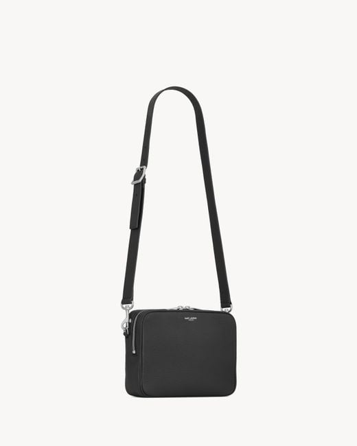 Saint Laurent White Zip-Up Small Camera Bag for men