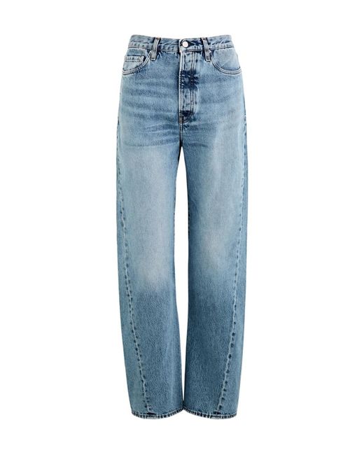 Totême Blue Twisted Seam Straight-Leg Jeans