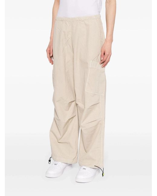 Barrow Natural Panelled Cotton Wide-Leg Trousers for men