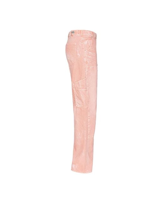 Pinko Pink Worn Workwear Jeans