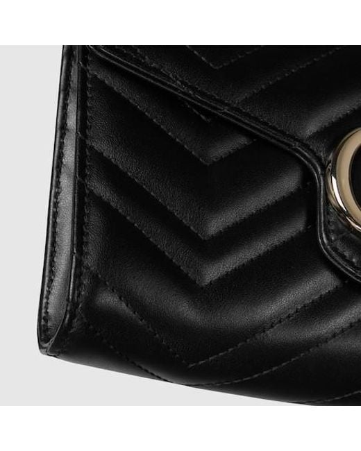 Gucci Black Logo Plaque Quilted Clutch Bag