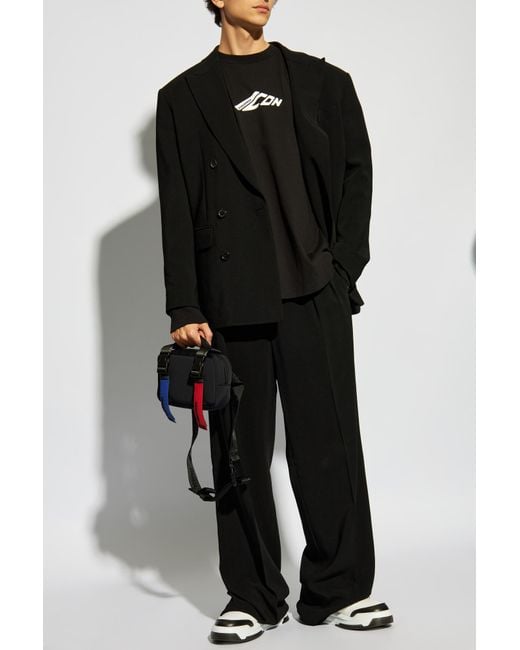 DSquared² Black Logo Printed Long-Sleeved T-Shirt for men