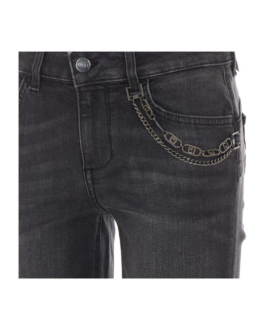 Liu Jo Gray Casual Trousers With Belt Loops
