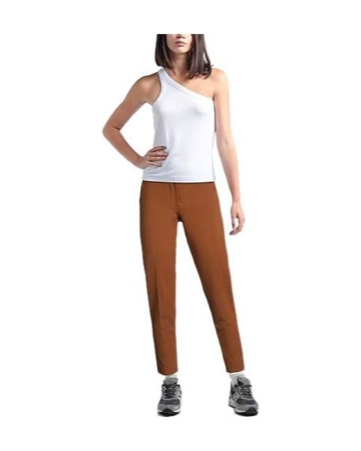 Max Mara Brown Minimal Slim-Fit Long Pants
