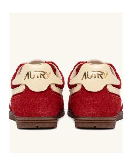 Autry Red Windspin Lace-Up Sneakers for men