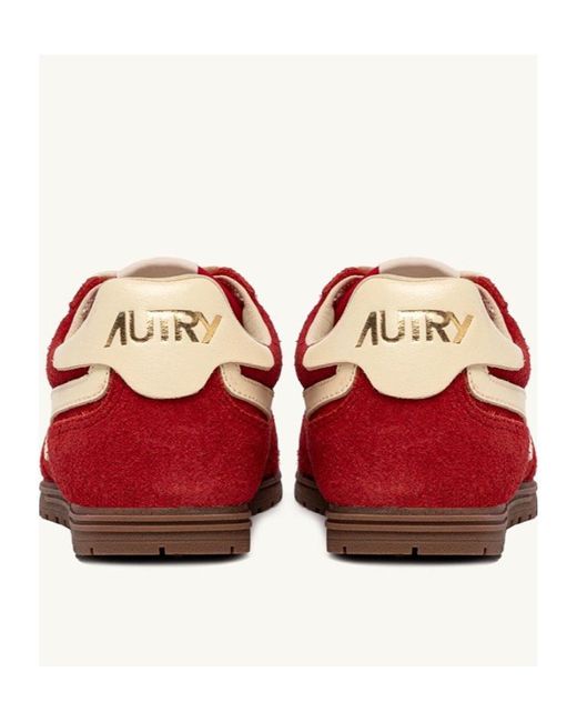 Autry Red Windspin Lace-Up Sneakers for men