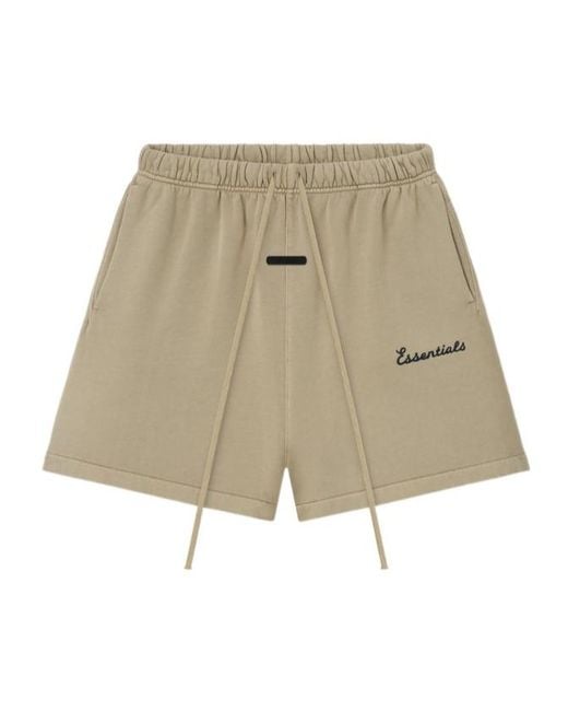 Fear Of God Natural Logo Drawstring Shorts for men