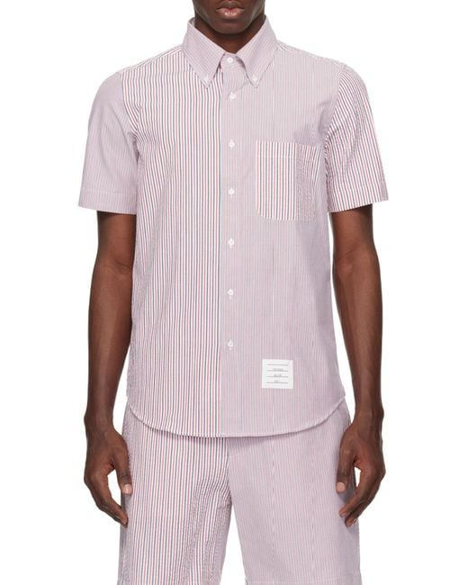 Thom Browne Purple Funmix Striped Shirt for men