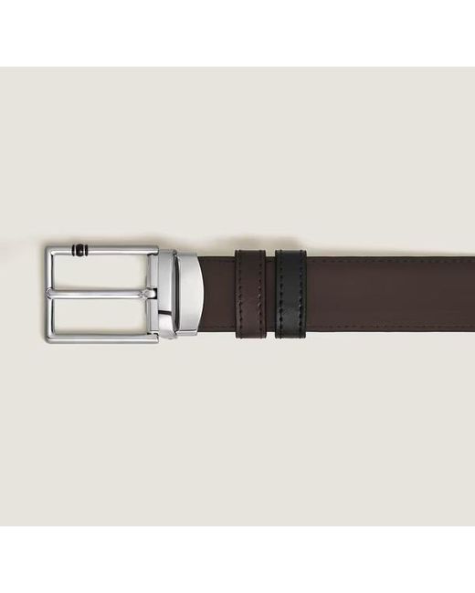 Montblanc Black 30 Mm Reversible Belt for men