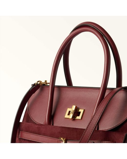 Furla Red Turn-Lock Shoulder Bag