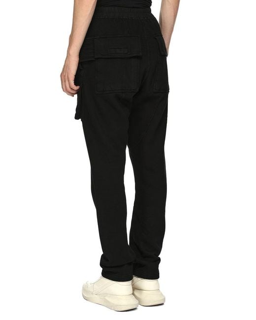 Rick Owens Black Drawstring Casual Pants for men