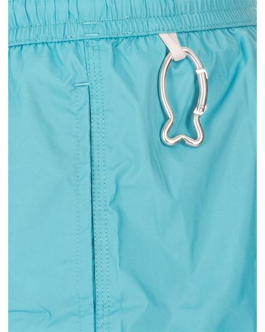 Fedeli Blue Drawstring Swim Trunks for men