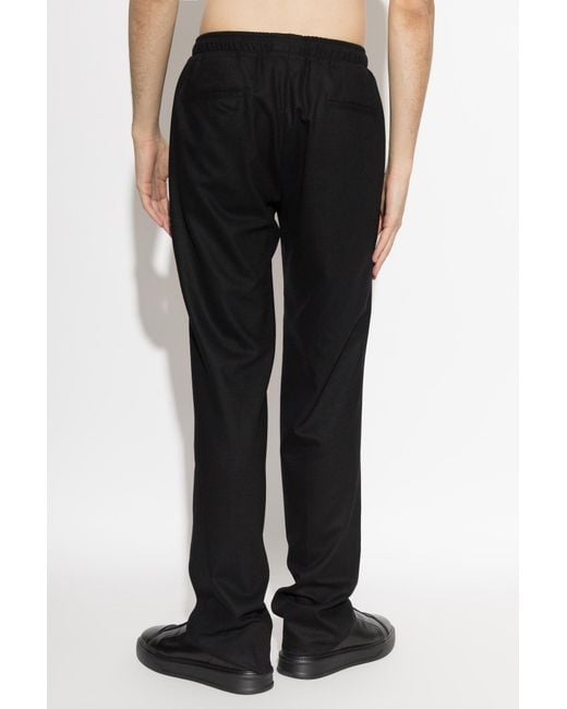 Kiton Black Pleated Casual Trousers for men