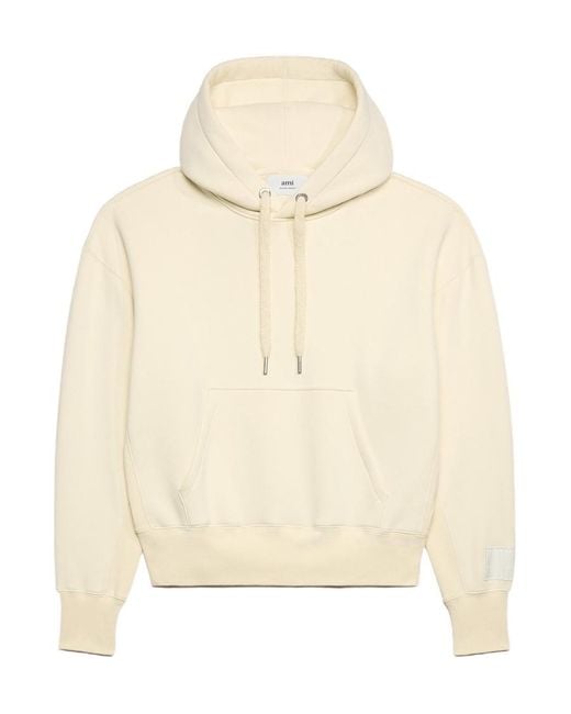 AMI Natural Long-Sleeved Drawstring Hoodie for men