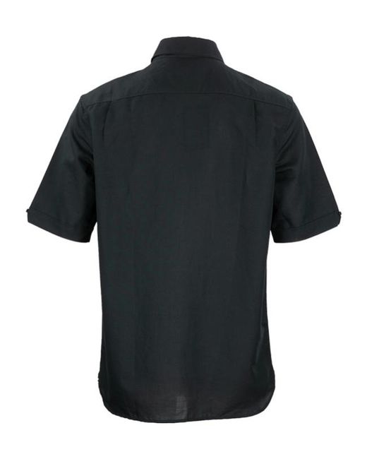 Fred Perry Black Wheat Ear Pattern Short-Sleeved Shirt for men