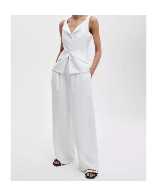 Rag & Bone White Chappel Tailored Pant