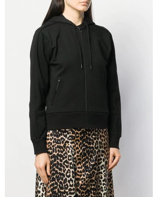 KENZO Black Rear Logo Print Zipped Hoodie