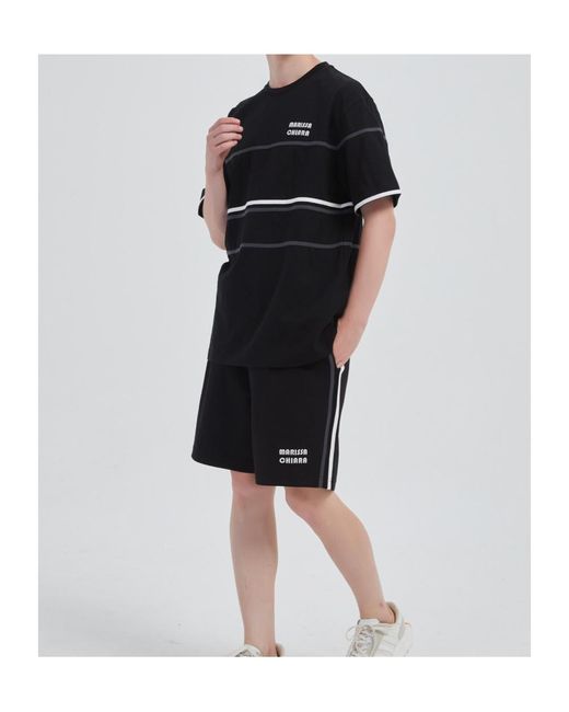 Marissa Chiara Black Drawstring Shorts for men