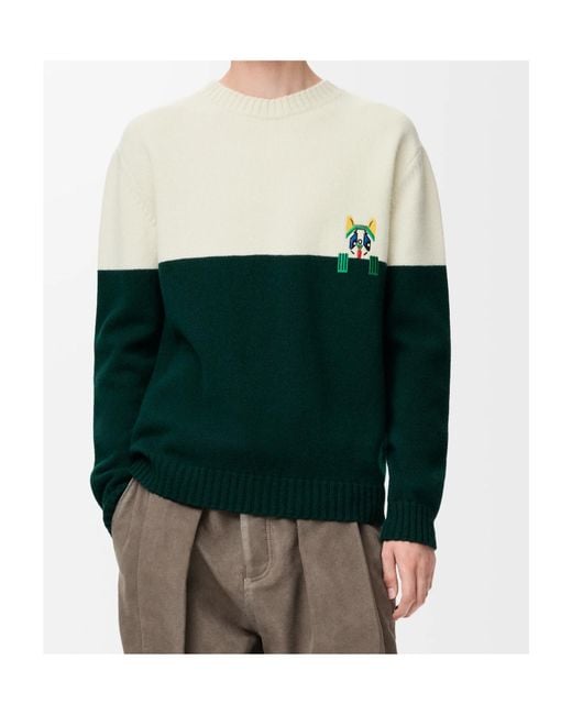 Loewe Green X Louis Wain Wool Sweater for men