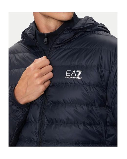 EA7 Blue Core Identity Packable Down Jacket for men