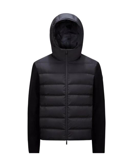 Moncler Black Zip-Up Long-Sleeved Cardigan for men