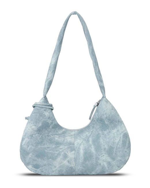 Ganni Blue Bleached Medium Hobo Bag