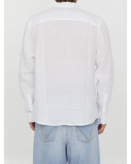 James Perse White Classic Long Sleeved Shirt for men