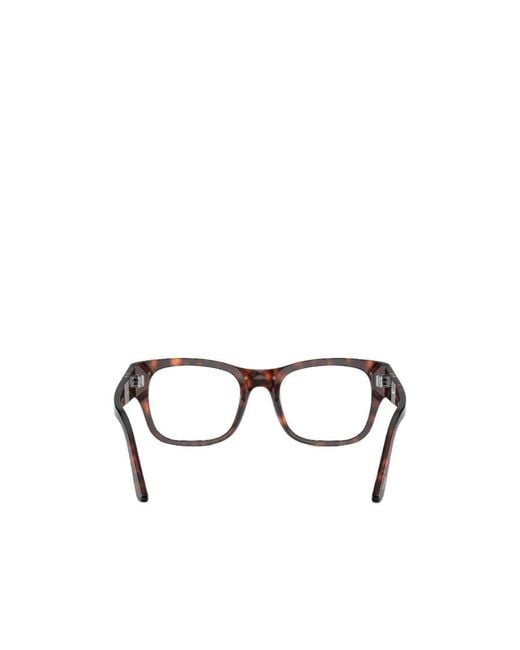 Persol White Rectangular Frame Glasses for men
