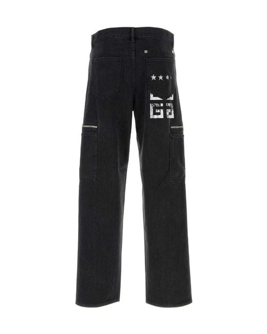 Givenchy Black 4G Printed Cargo Pants for men