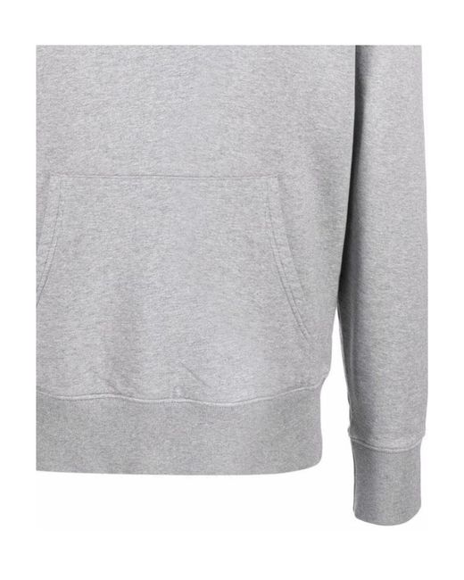 Maison Kitsuné Gray Logo Hooded Sweater for men