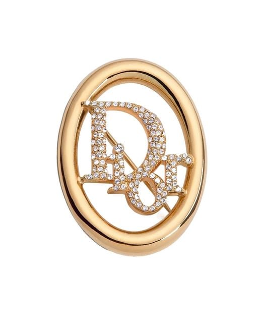 Dior Metallic Oblique Brooch