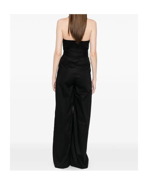 Twinset Black Collared Belted Jumpsuit