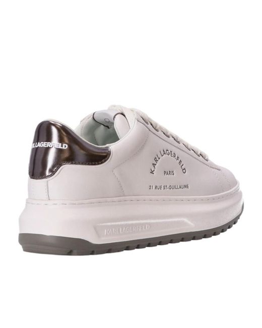 Karl Lagerfeld White Rue St-Guillaume Kapri Lug Sneakers for men