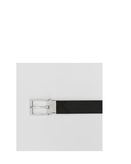 Burberry White Logo Engraved Reversible Buckle Belt for men