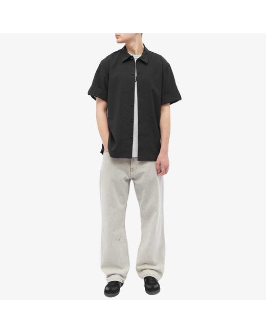 Helmut Lang Black Camp Short-Sleeved Shirt for men