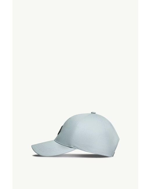 Moncler Blue Cotton Gabardine Baseball Cap