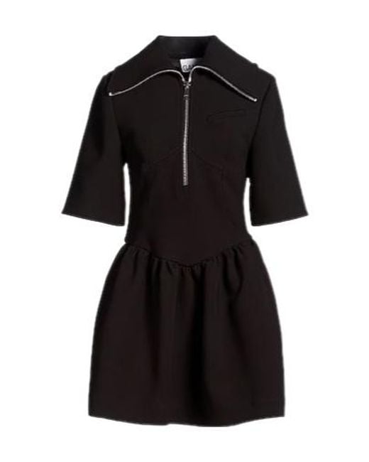 Ganni Black Mini Dress