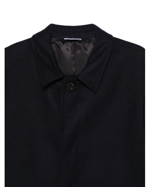 Boglioli Black Classic Buttoned Coat for men