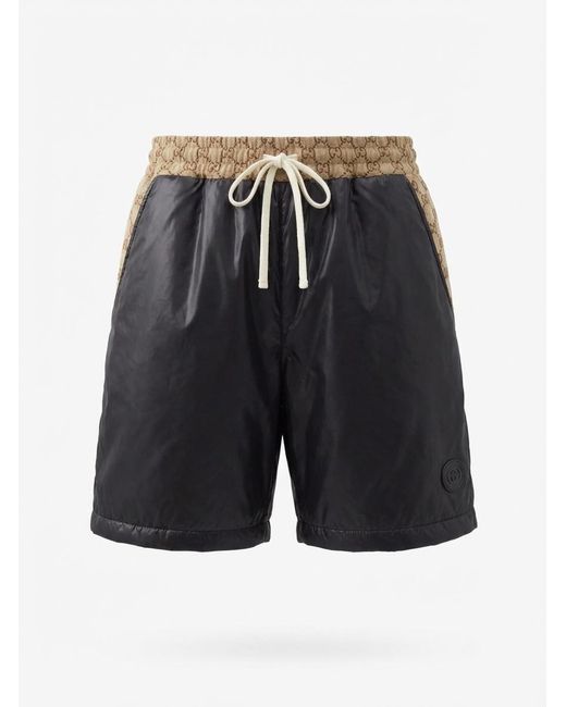 Gucci Black Canvas Shorts