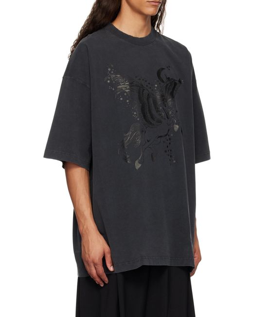 Vetements Black Short-Sleeved T-Shirt for men