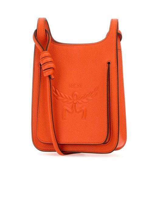 MCM Orange Hummel Shoulder Bag
